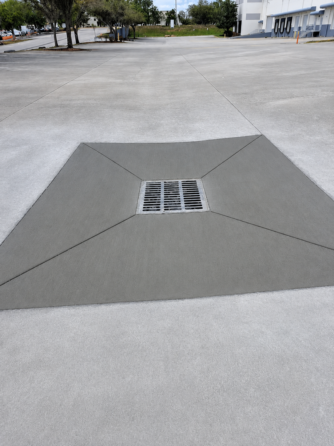 Concrete storm drain repair with diamond pour